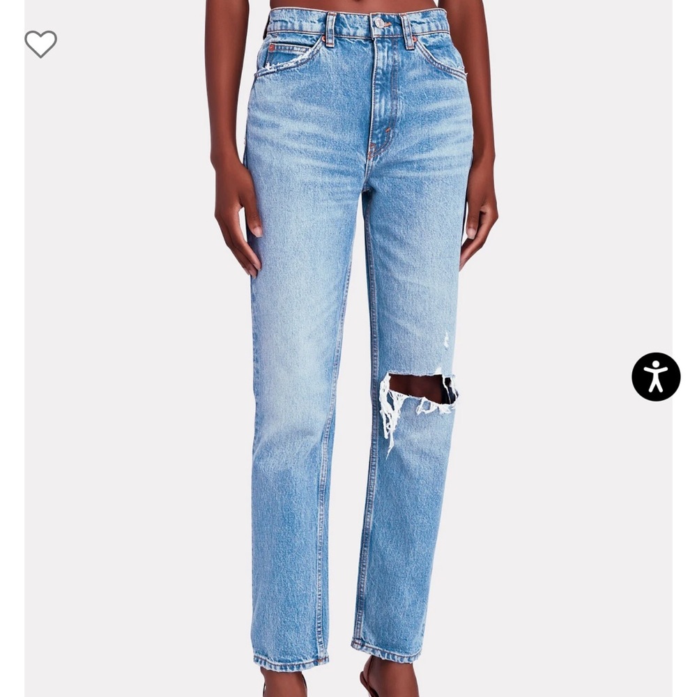 Re Done 70’s high rise straight leg jean